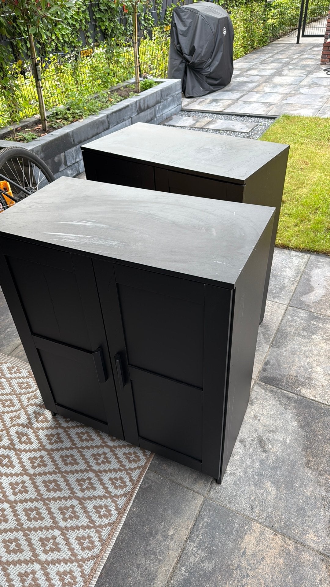 2 zwarte ikea kasten, Ophalen, Zo goed als nieuw