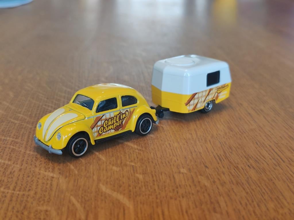 Majorette VW Kever + Eriba Puck Caravan, Ophalen of Verzenden, Auto