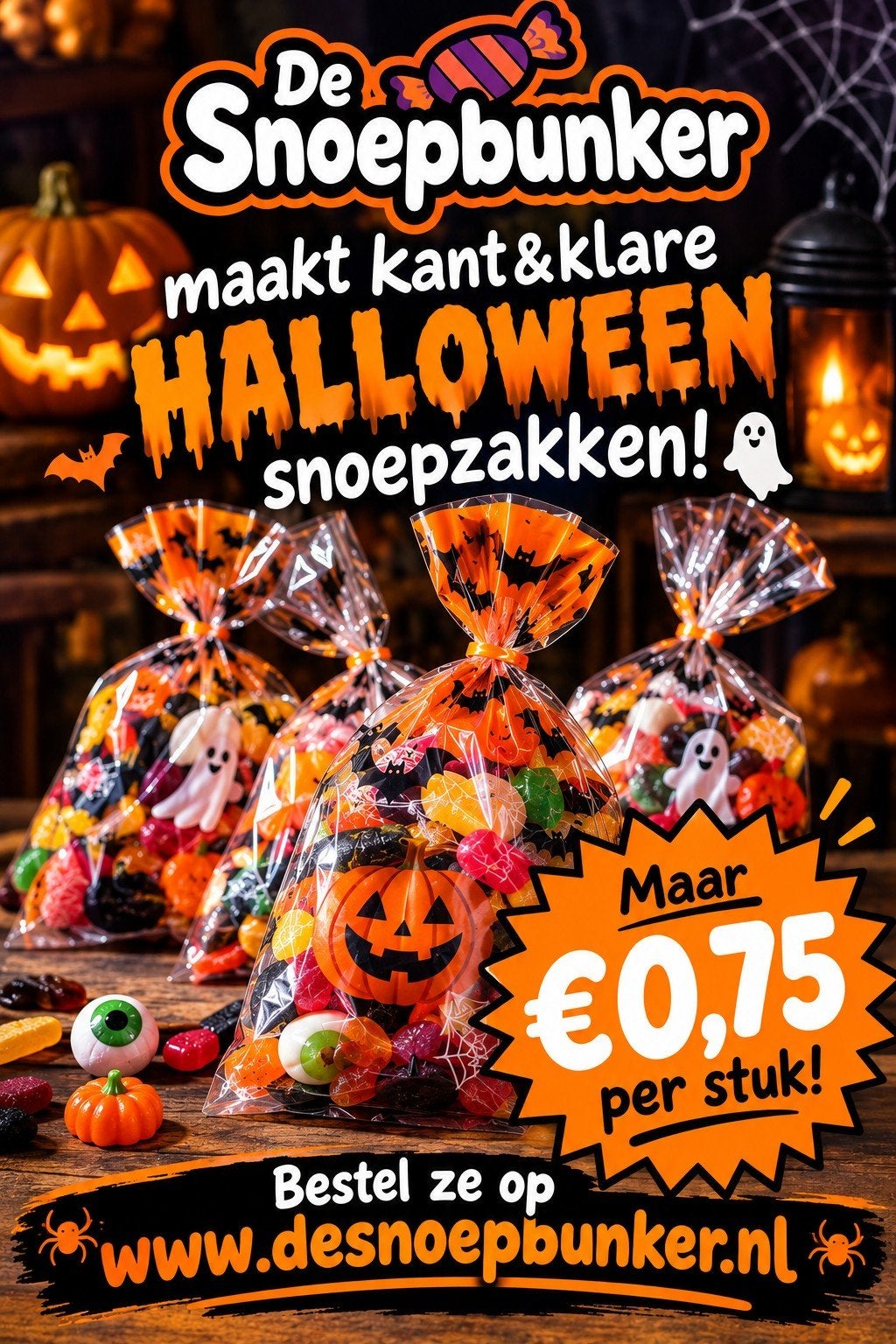 Kant-en-klare Halloween snoepzakken - De Snoepbunker, Ophalen of Verzenden