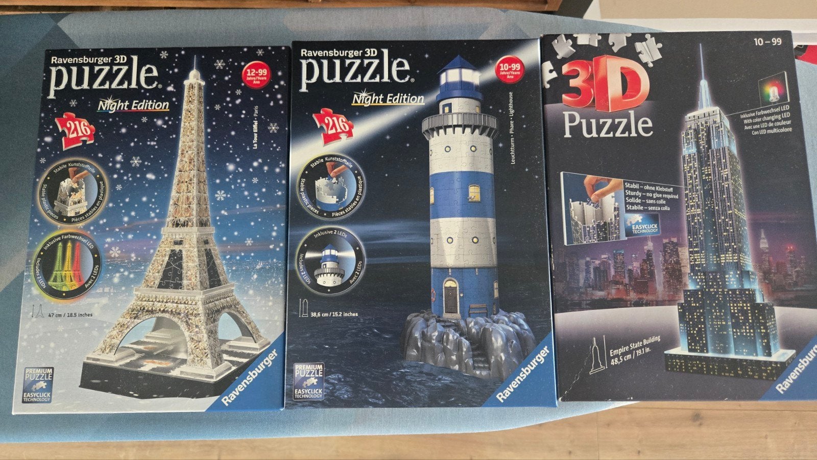 3  3D Puzzels met Lichteffecten, Ophalen, Meer dan 50 stukjes, 6 jaar of ouder