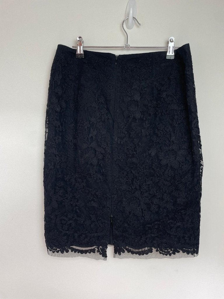 Pauw Amsterdam kokerrok maat 1/S zwart kant floral, INFO@PAUW.COM, Europaplein 37 1078 GV AMSTERDAM, Zwart, Pauw