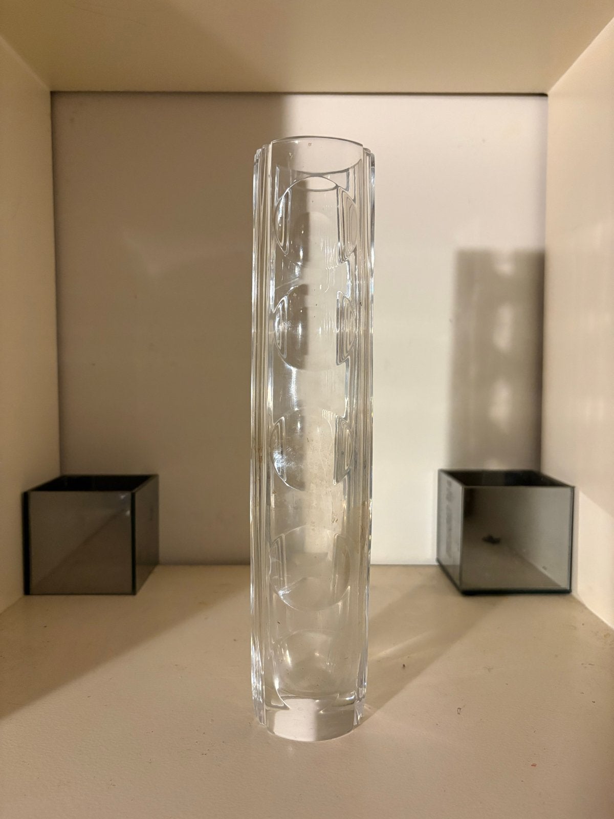 Elegante glazen vaas met uniek design, Ophalen