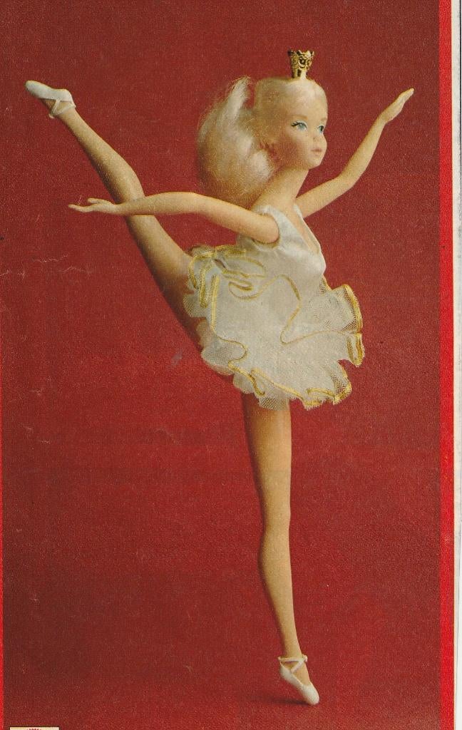 retro reclame 1977 Mattel Barbie pop danst prachtig ballet, Verzenden, Overige typen