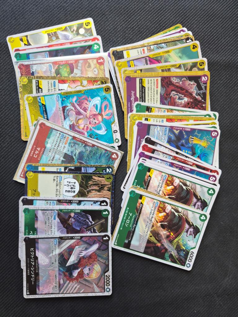 One piece japanse holo kaarten, Ophalen of Verzenden, Zo goed als nieuw, Meerdere kaarten