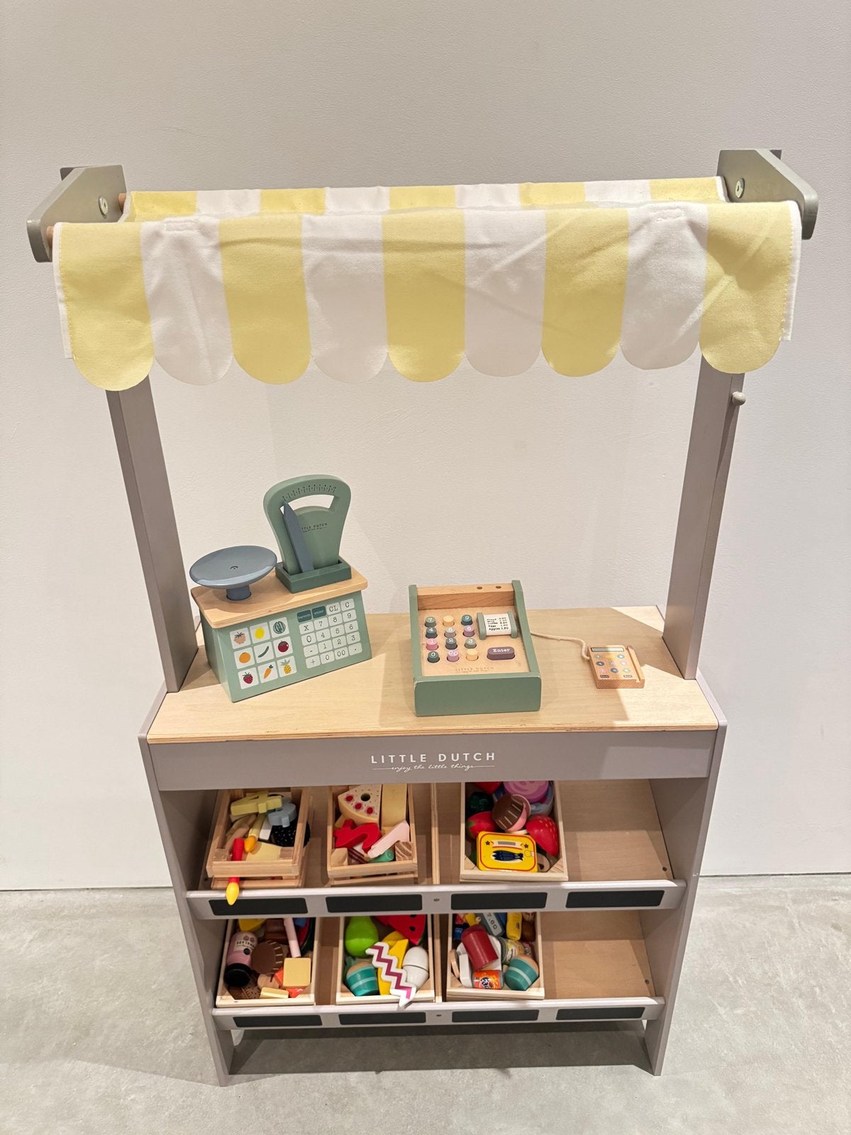 Little Dutch Houten Marktkraam met accessoires, Ophalen, Zo goed als nieuw, Jongen of Meisje