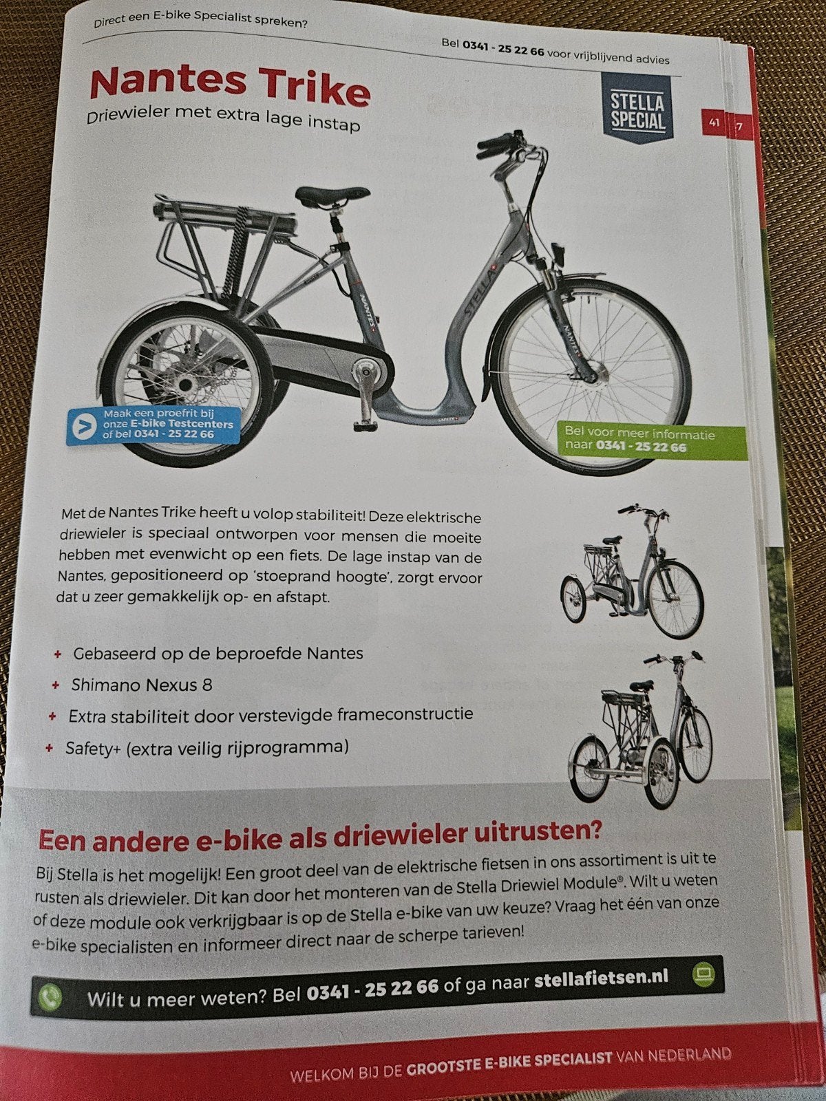 Stella Nantes Trike - elektrisch, lage kilometerstand, Fietsen en Brommers, Fietsen | Driewielfietsen, Ophalen