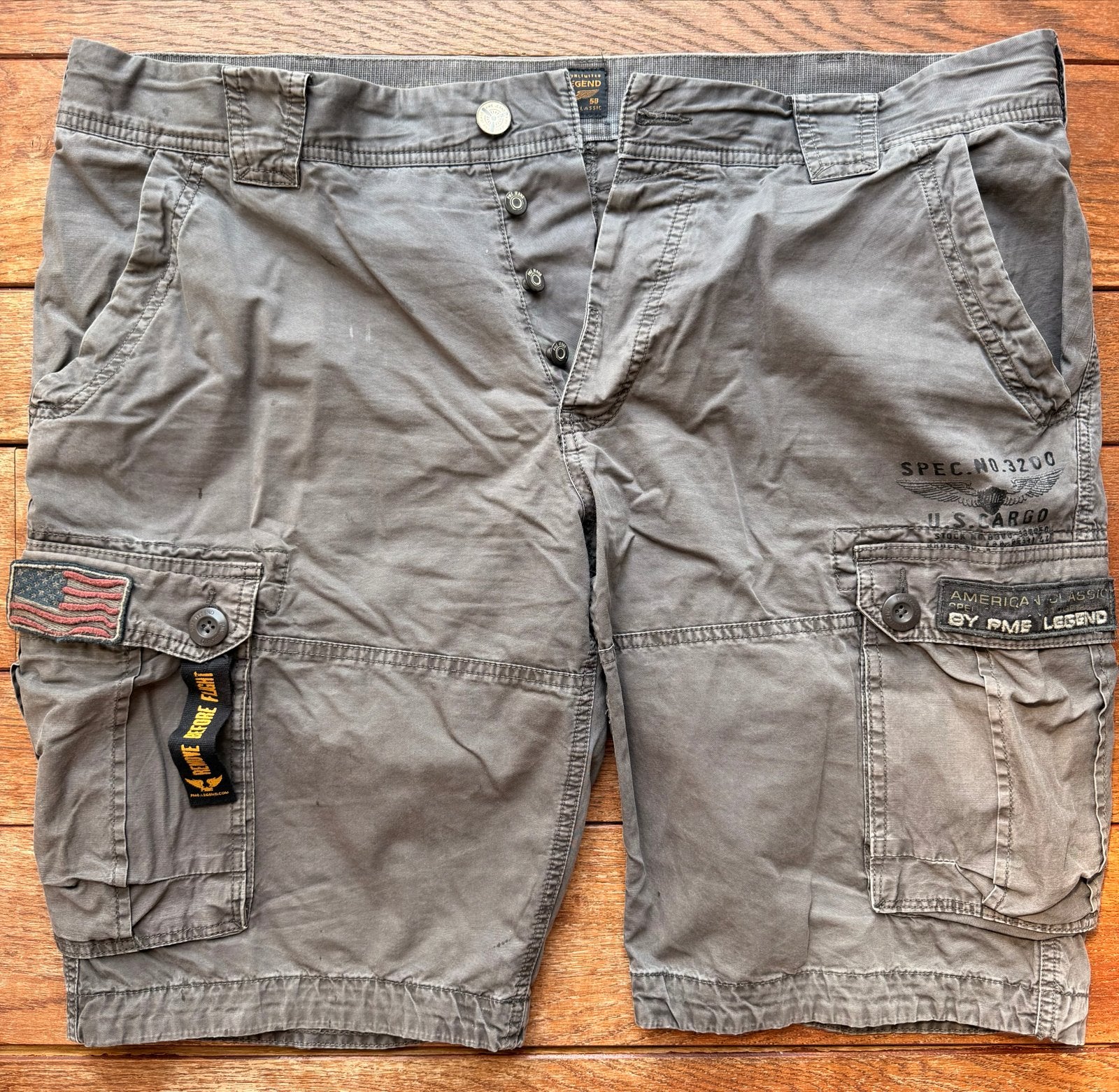 PME Legend Cargo Shorts - 38, Ophalen of Verzenden, Gedragen, Overige maten, Grijs