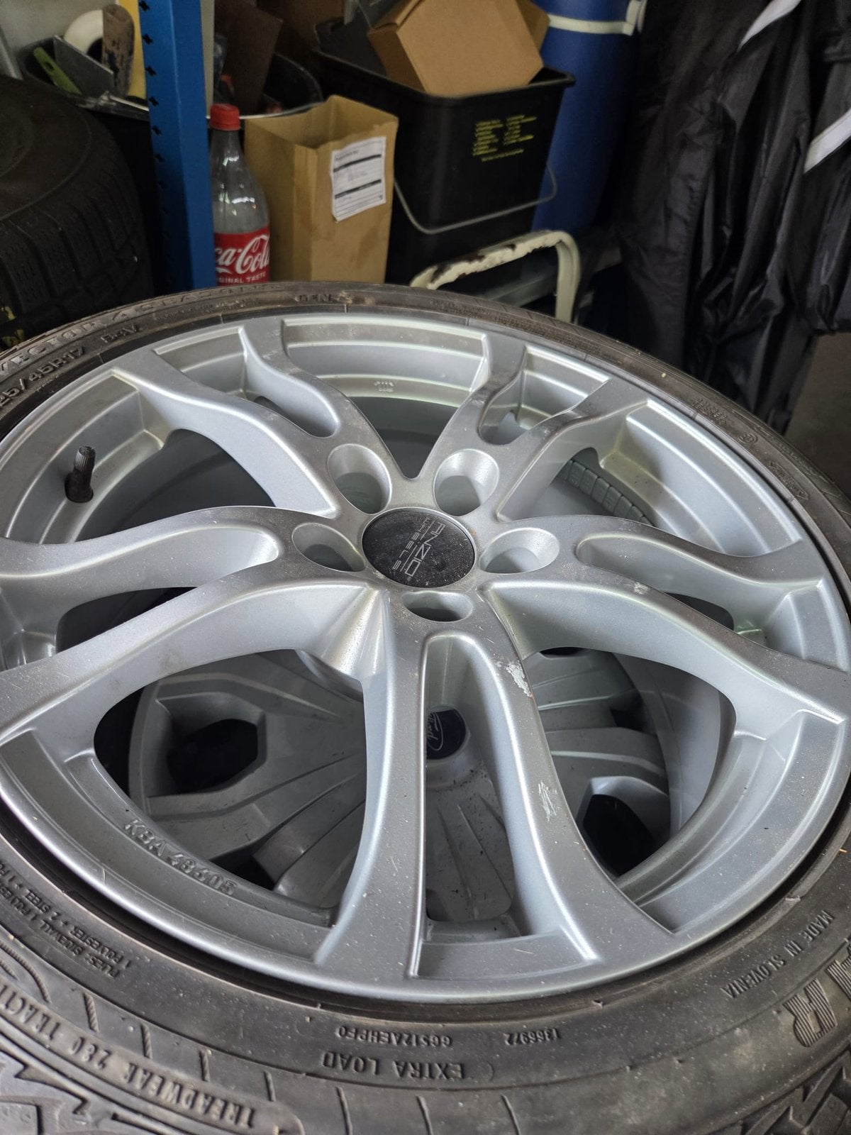 Losse velg met band, Ophalen, Gebruikt, Banden en Velgen, 17 inch