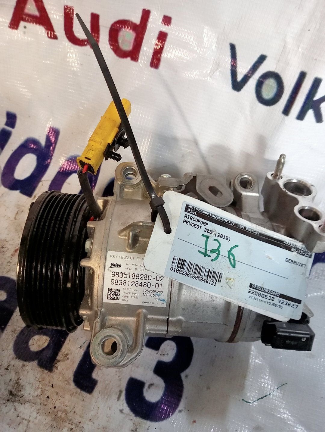 Peugeot 308  AIRCOPOMP artikelnummer 9843291080, Gebruikt, -, -, Opel