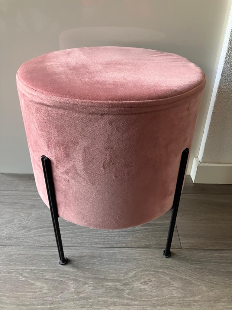 Roze velvet krukje, Ophalen of Verzenden, Gebruikt, Overige materialen