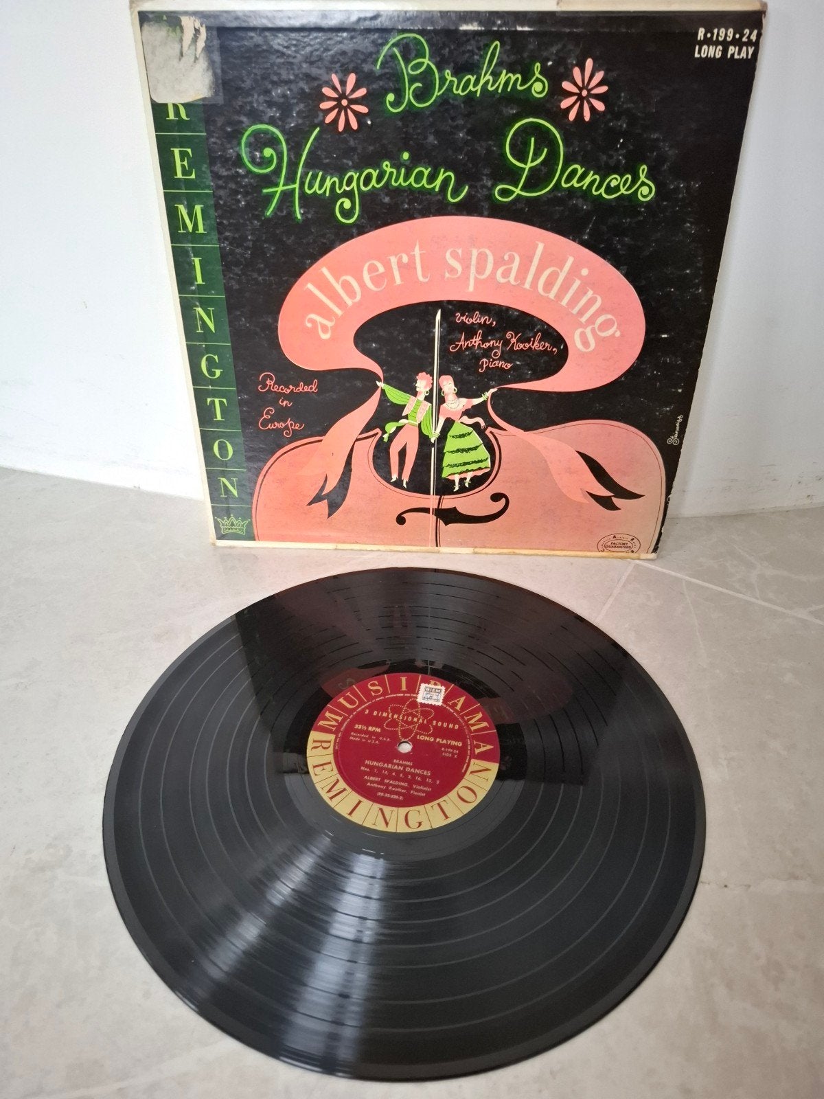 Zeldzame oude LP vinyl Brahms Steinweiss hoes, 1953, U.S.A., Cd's en Dvd's, Ophalen, Gebruikt, 12 inch, Orkest of Ballet
