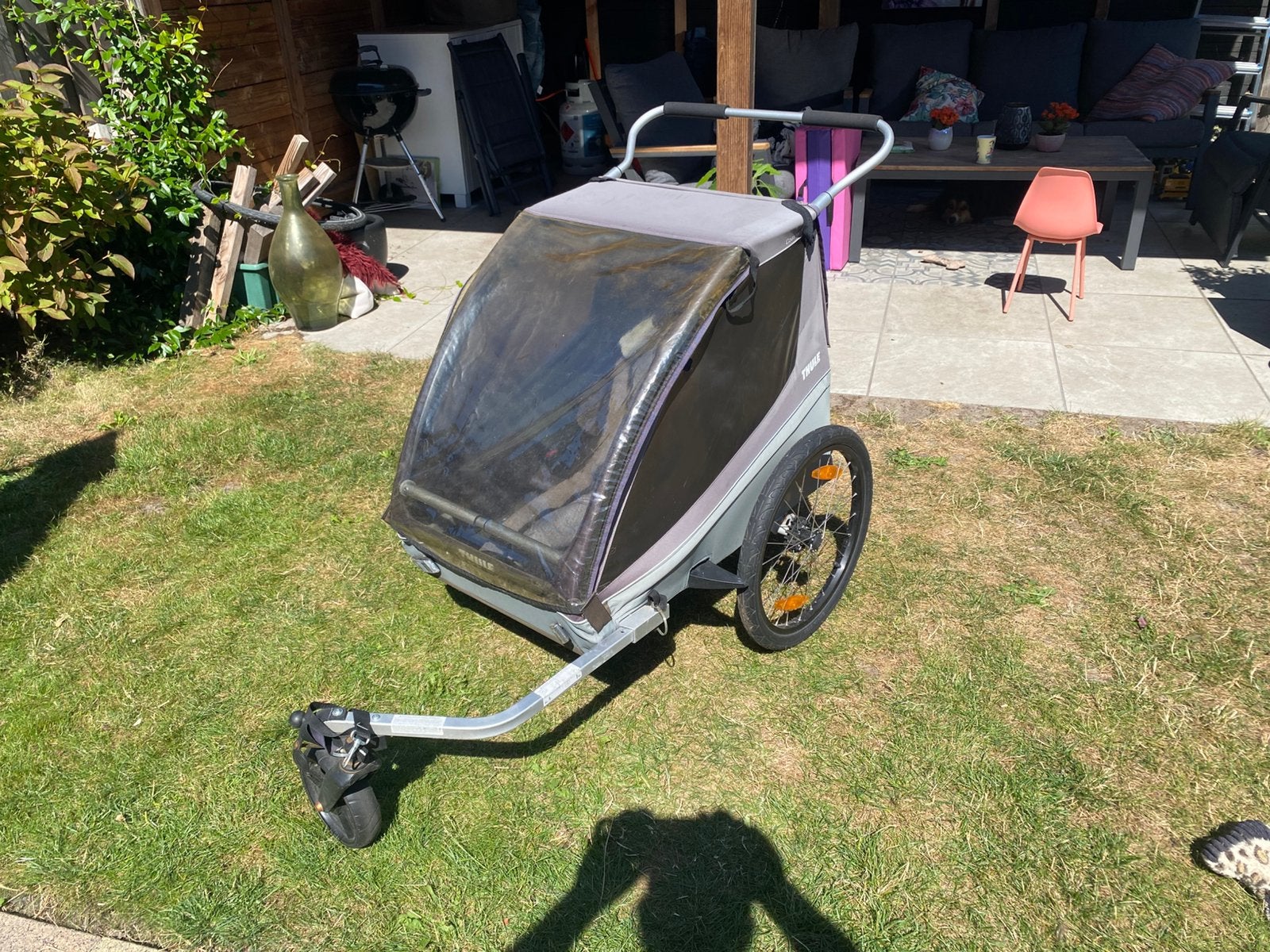Thule coaster XT, Fietsen en Brommers, Ophalen, Gebruikt, Opvouwbaar, Kinderkar