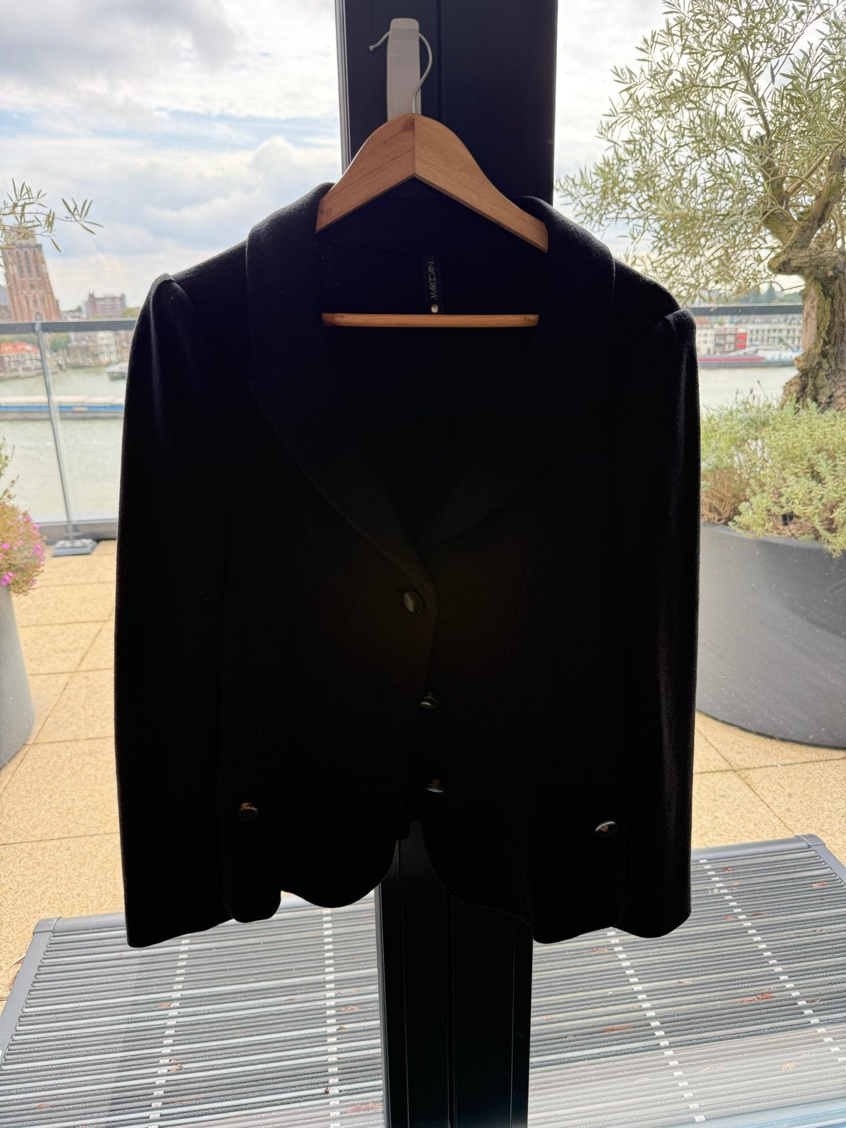 Marccain Blazer - Stijlvol Zwart Jasje, Kleding | Dames, Zwart, Maat 42/44 (L), Ophalen of Verzenden, Zo goed als nieuw