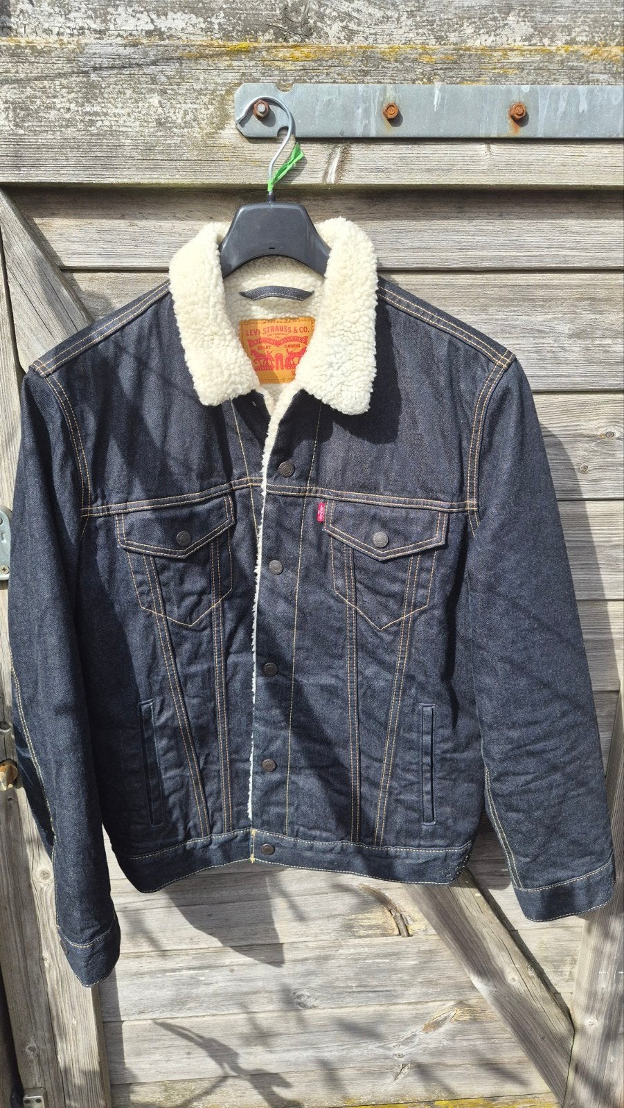 Levi's Sherpa Trucker Jacket - Maat L, Maat 52/54 (L), Levi's, Blauw, Ophalen of Verzenden