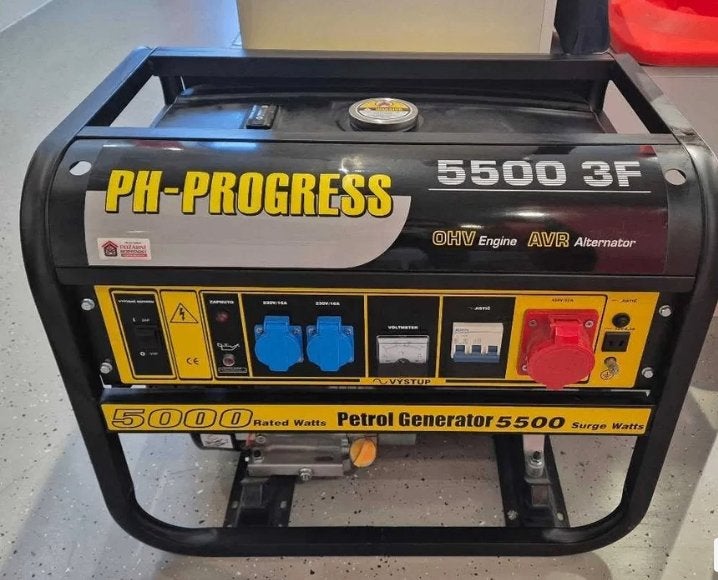 PH-PROGRESS 5500 3F Benzine Generator, Ophalen of Verzenden, Gebruikt