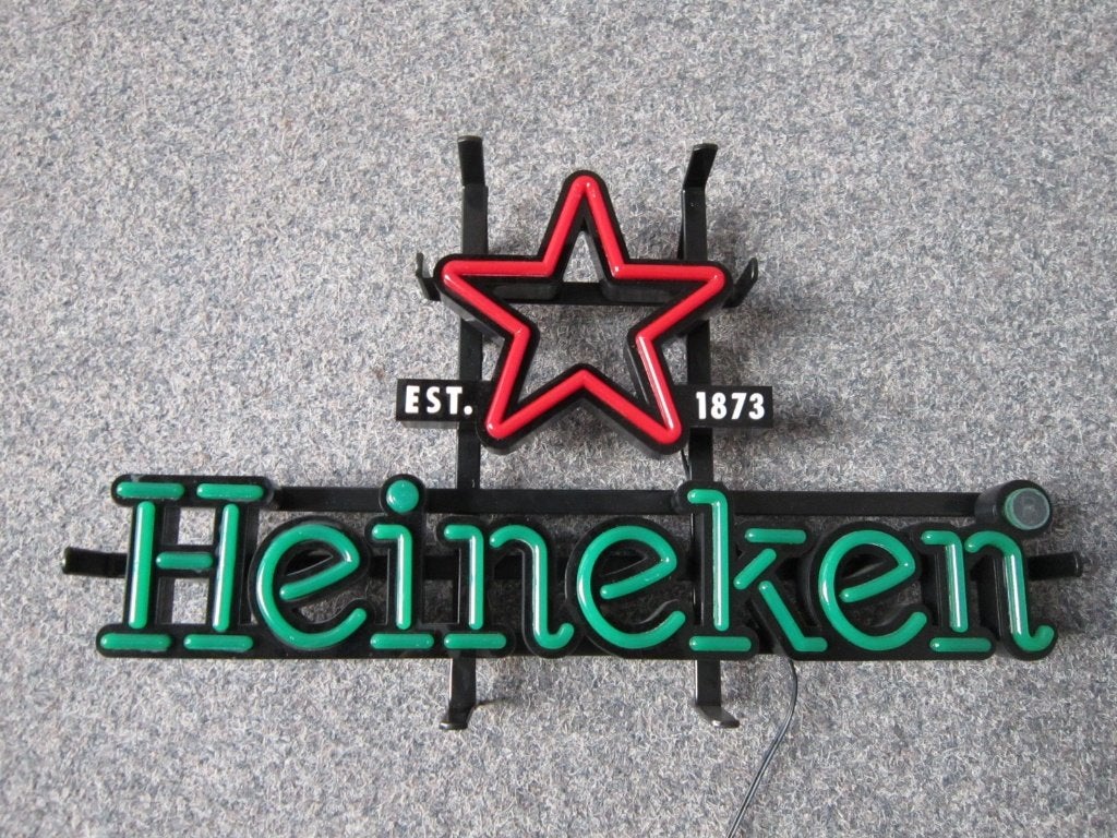 HEINEKEN LED LICHTRECLAME, Ophalen of Verzenden, Zo goed als nieuw, Overige typen, Heineken