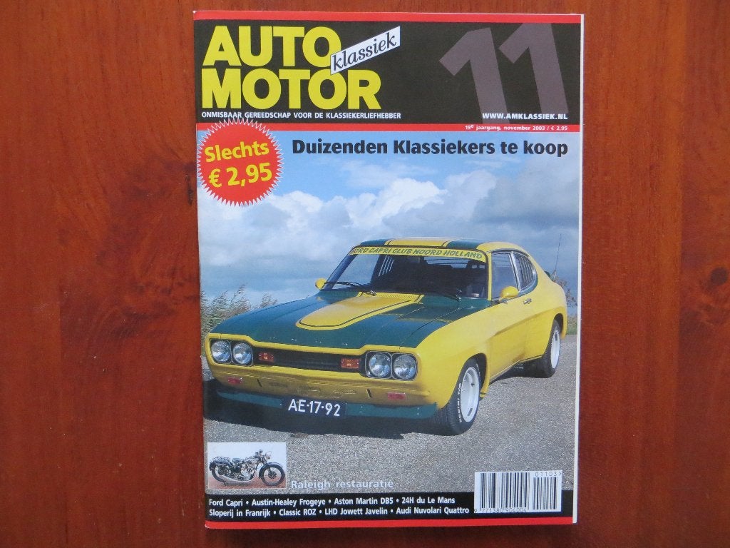Auto Motor Klassiek 11 2003 Capri, Frogeye, Jowett, DB5 Audi, Ophalen of Verzenden, Nieuw, Ford