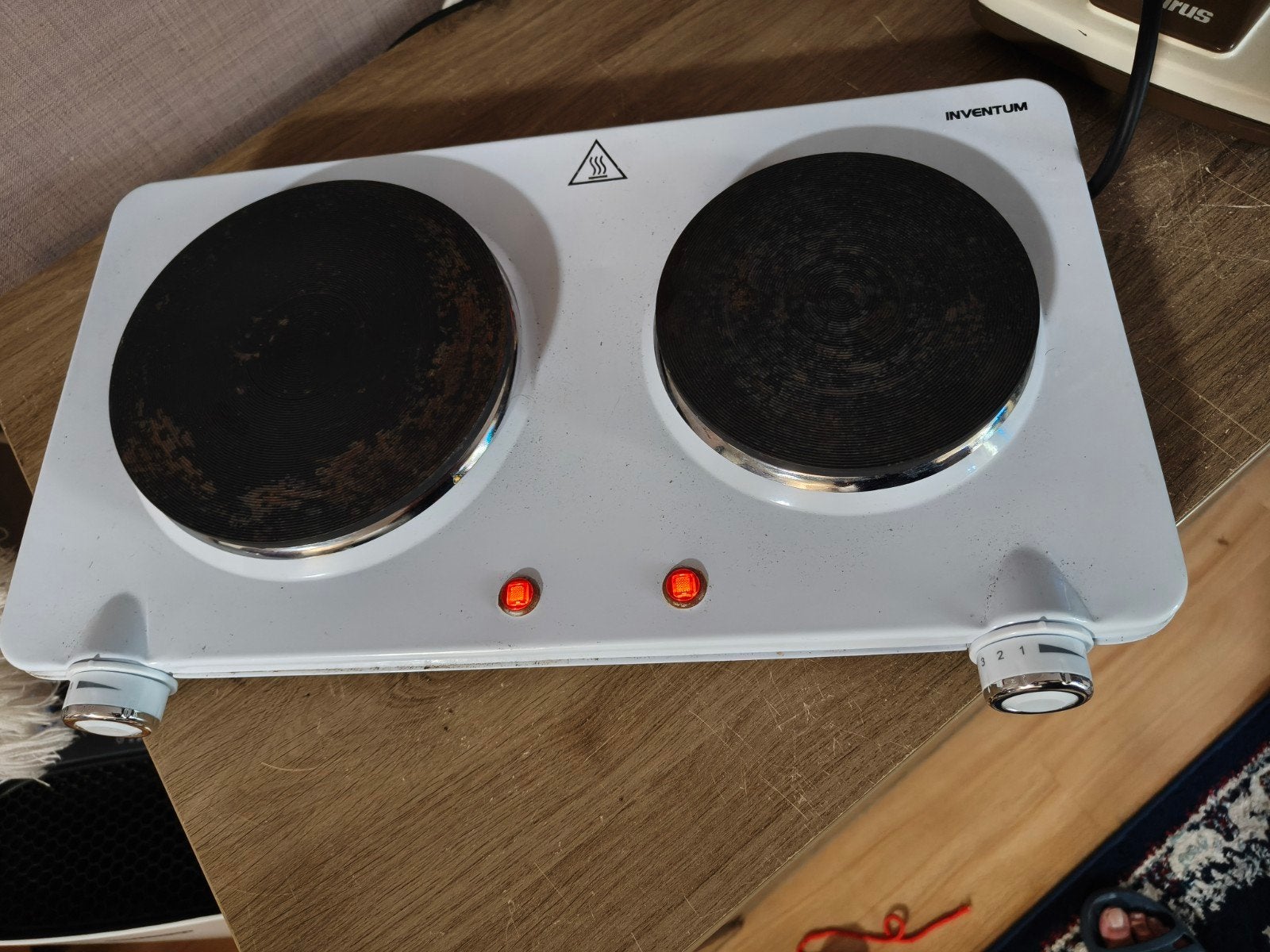 Inventum KP602W Elektrische Kookplaat - Nauwelijks gebruikt, Witgoed en Apparatuur, 3 kookzones of minder, Ophalen of Verzenden