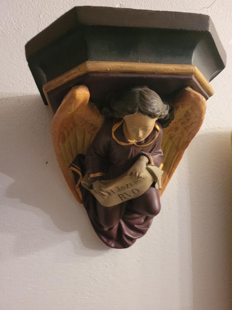 2 antieke kerk consoles met engel p/st 125 euro, Antiek en Kunst, Curiosa en Brocante, Ophalen of Verzenden