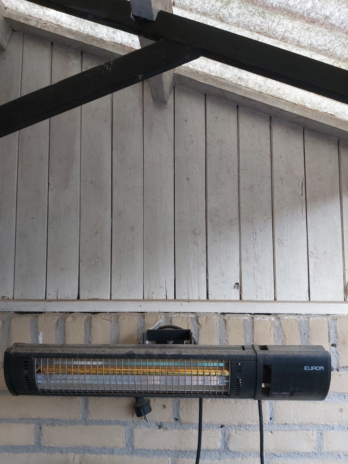 Gebruikte Werkende Eurom Terrasverwarmer - Elektrisch, Ophalen, Gebruikt, Minder dan 30 cm, Kachel