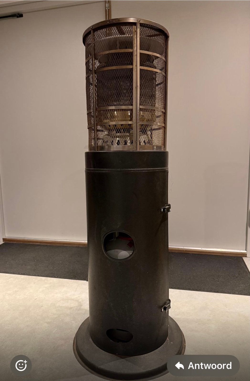 Terrasverwarmer EUROM incl lege gasfles, Ophalen