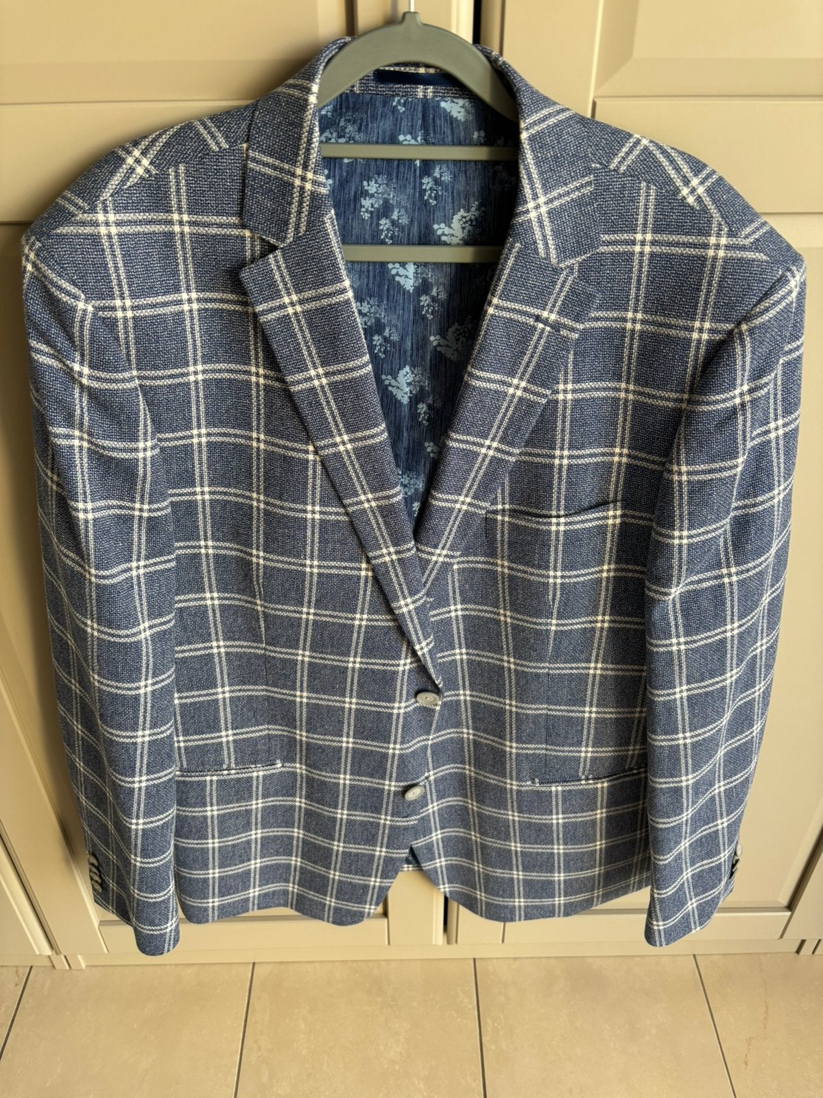 Nieuw blauw wit colbert jas Tailor & Son maat 56, Ophalen of Verzenden, Nieuw, Maat 56/58 (XL), Blauw