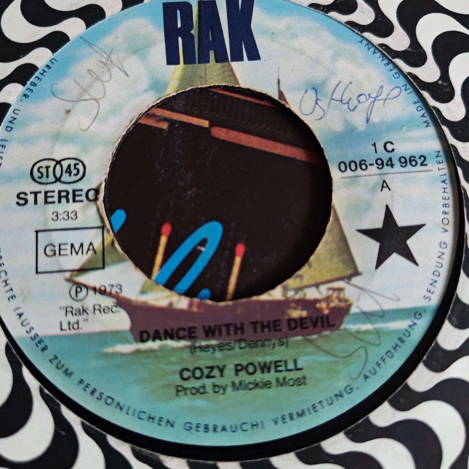 Cozy Powell - Dance With The Devil (Single, 1973), Cd's en Dvd's, Vinyl Singles, Gebruikt, Rock en Metal, Ophalen of Verzenden