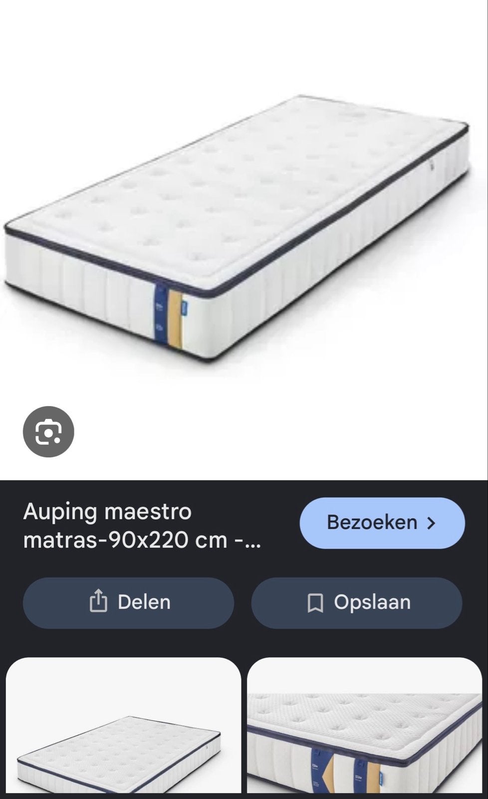 Auping Maestro matras - 90x220 cm, Ophalen, Gebruikt, 90 cm, Eenpersoons