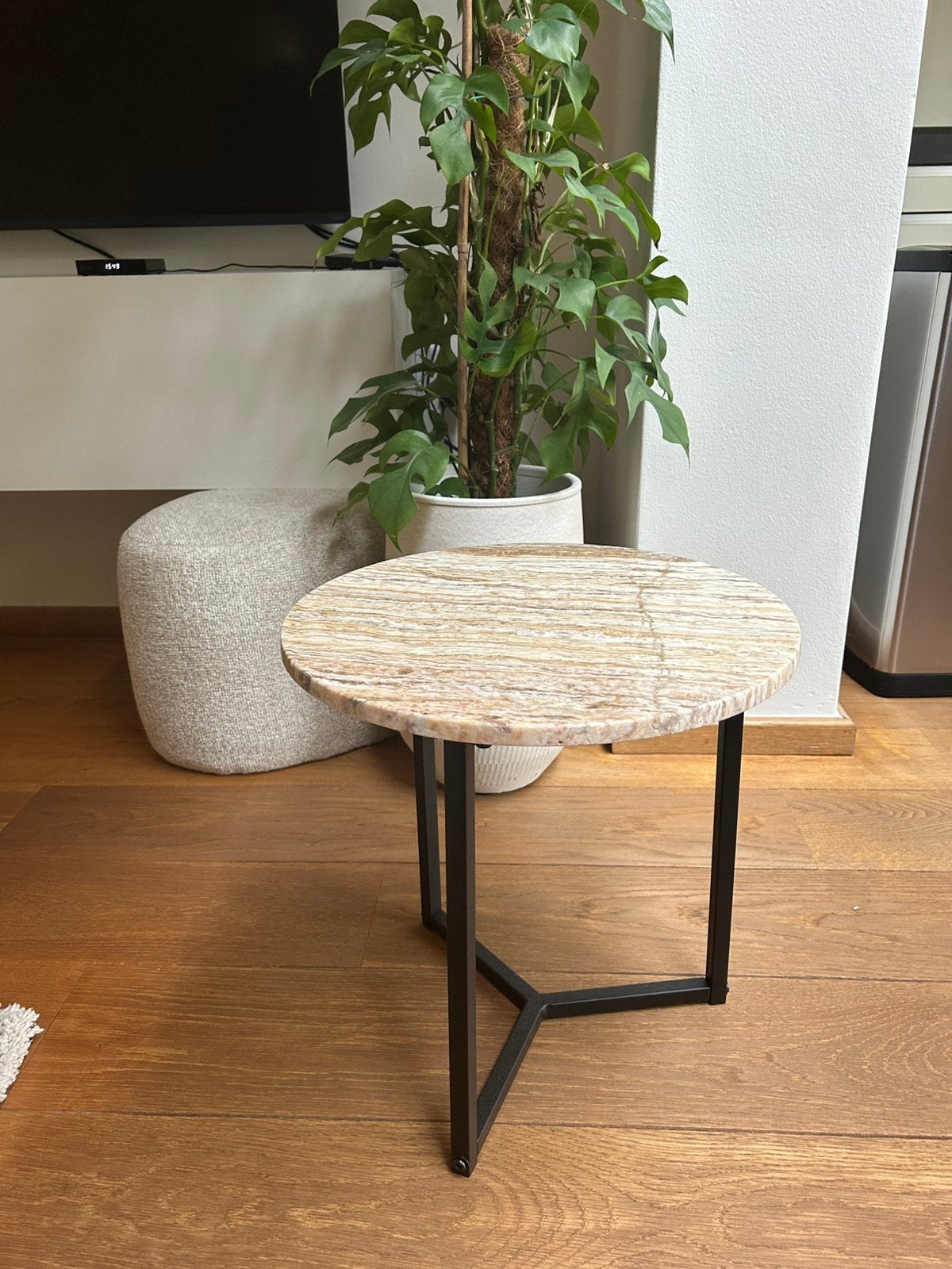 Bijzettafel, Minder dan 55 cm, Rond, Zo goed als nieuw, Ophalen