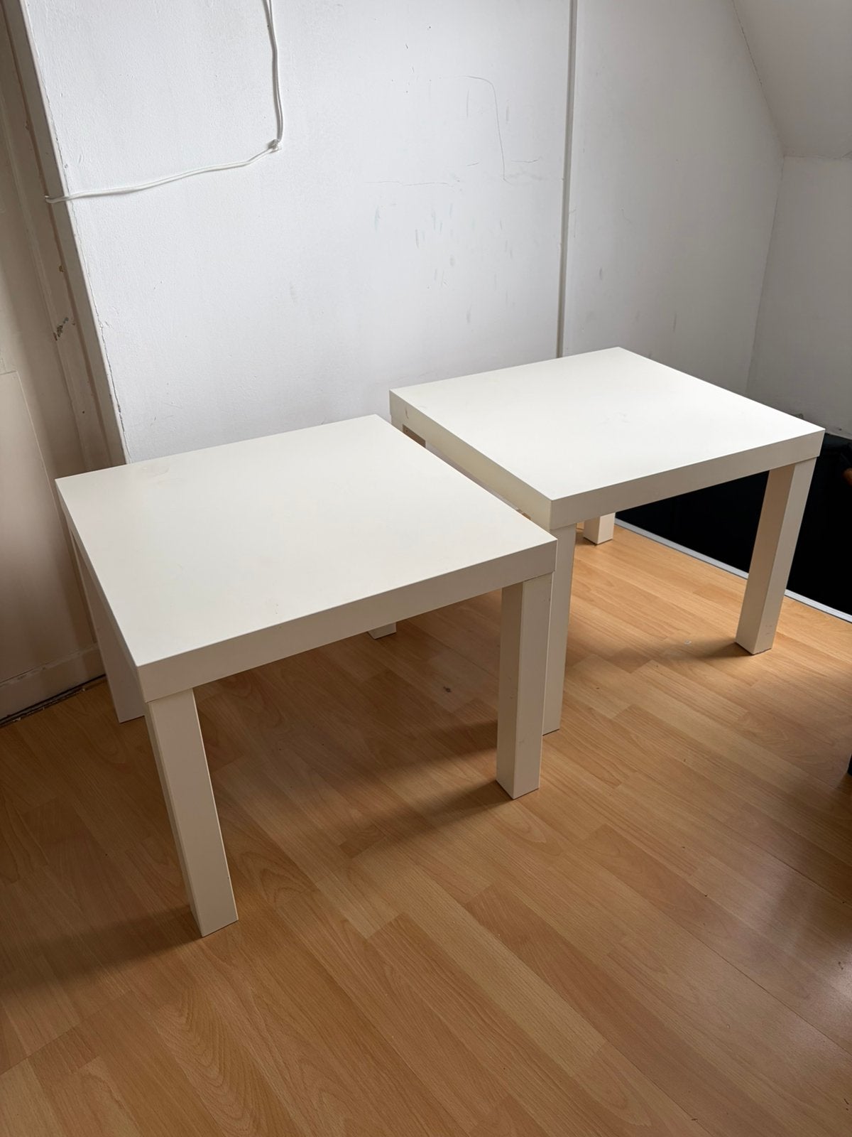 Ikea lack bijzettafel 2x, Gebruikt, Vierkant, 55 tot 75 cm, Ophalen