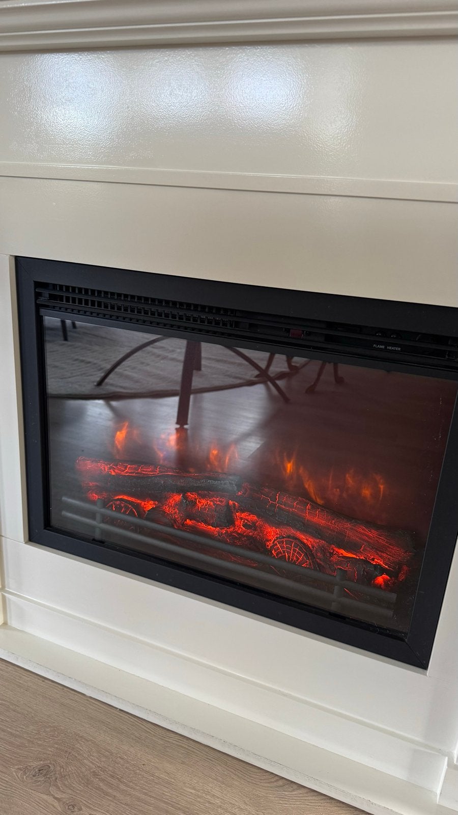 Elektrische open haard met afstandsbediening en verwarming, Huis en Inrichting, Haarden, Ophalen, Gebruikt, Vrijstaande haard