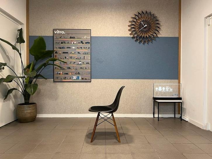 Herman Miller | Eames | DSW | Zwart met vilt zitting | 6x, Hout, Gebruikt, Herman Miller, Zwart
