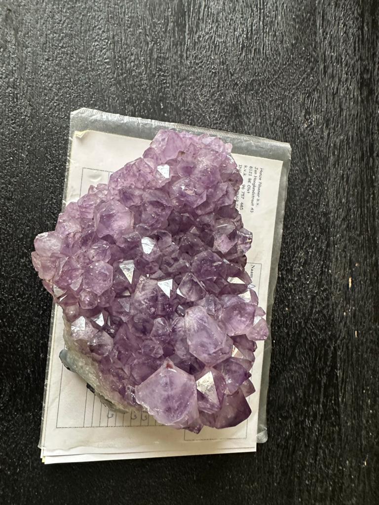 Prachtige Amethist Geode en Grote Calciet Steen, Ophalen of Verzenden, Zo goed als nieuw