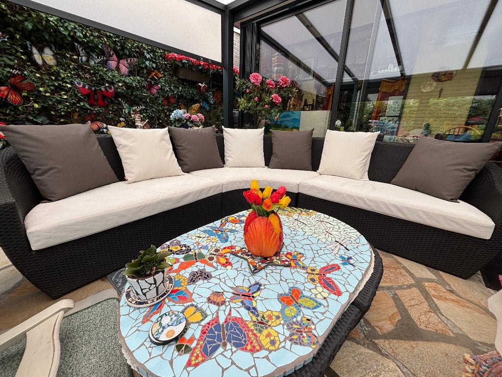 Life Garden lounge set met kussens, Ophalen, Overige materialen, Loungeset, 8 zitplaatsen