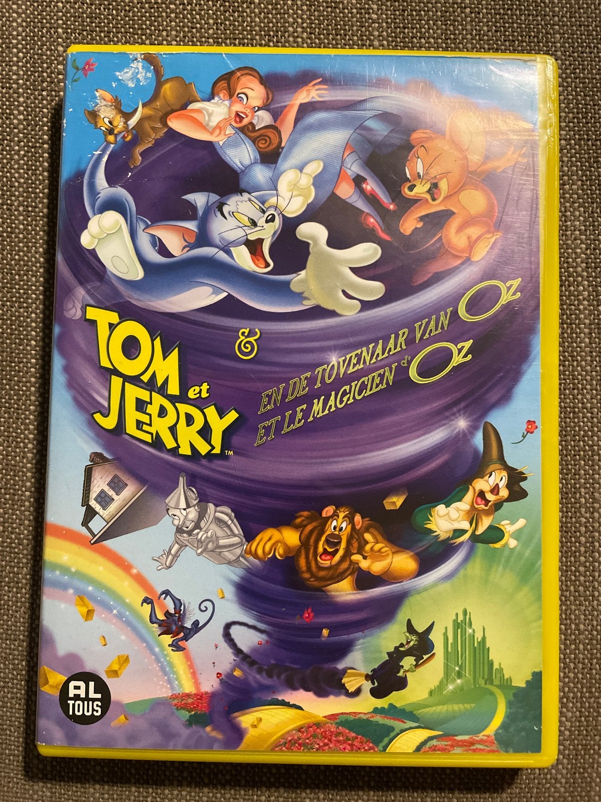 Tom & Jerry en de Tovenaar van Oz dvd, Gebruikt, Tekenfilm, Ophalen of Verzenden, Alle leeftijden