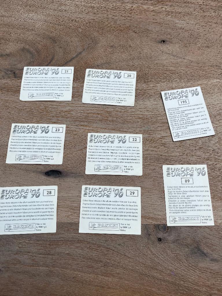 Te koop/ruil Panini stickerplaatjes EK 1996, Ophalen of Verzenden, Zo goed als nieuw, Buitenlandse clubs, Poster, Plaatje of Sticker