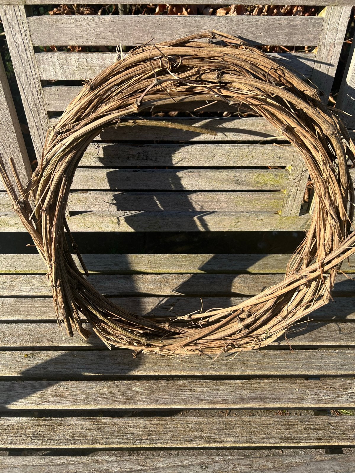 Eenvoudige Rustieke krans van lange takken - ca. 46cm, Ophalen of Verzenden, Nieuw, Krans, Natuurlijk materiaal
