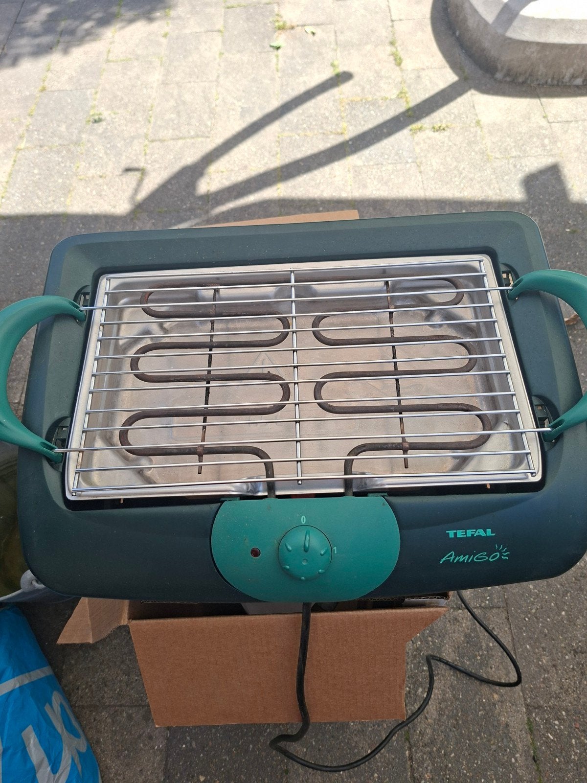 Tefal Amigo elektrische BBQ met 2 standen en hoogte, Ophalen of Verzenden, Gebruikt, Tefal