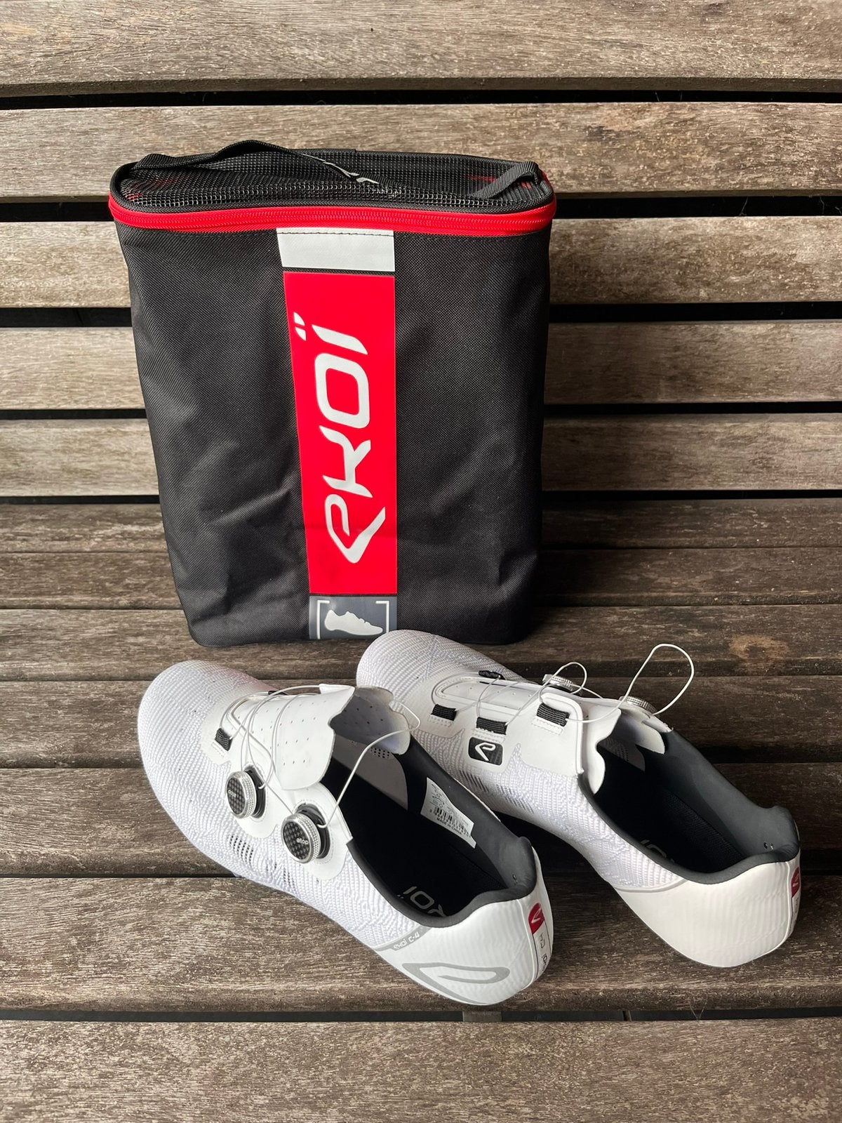 EKOI C4 racefietsschoenen  wit maat 42 *zo goed als nieuw*, Heren, Schoenen, Overige maten, Ophalen of Verzenden