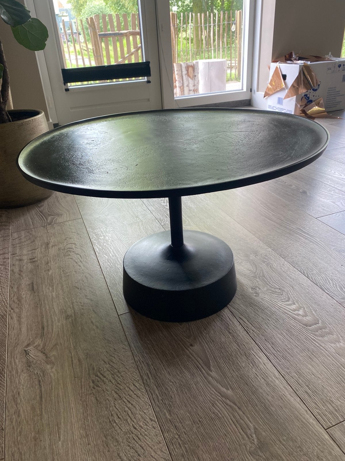 Woood exclusive lewis bijzettafel metaal, Ophalen, Rond, 50 tot 100 cm, Zo goed als nieuw
