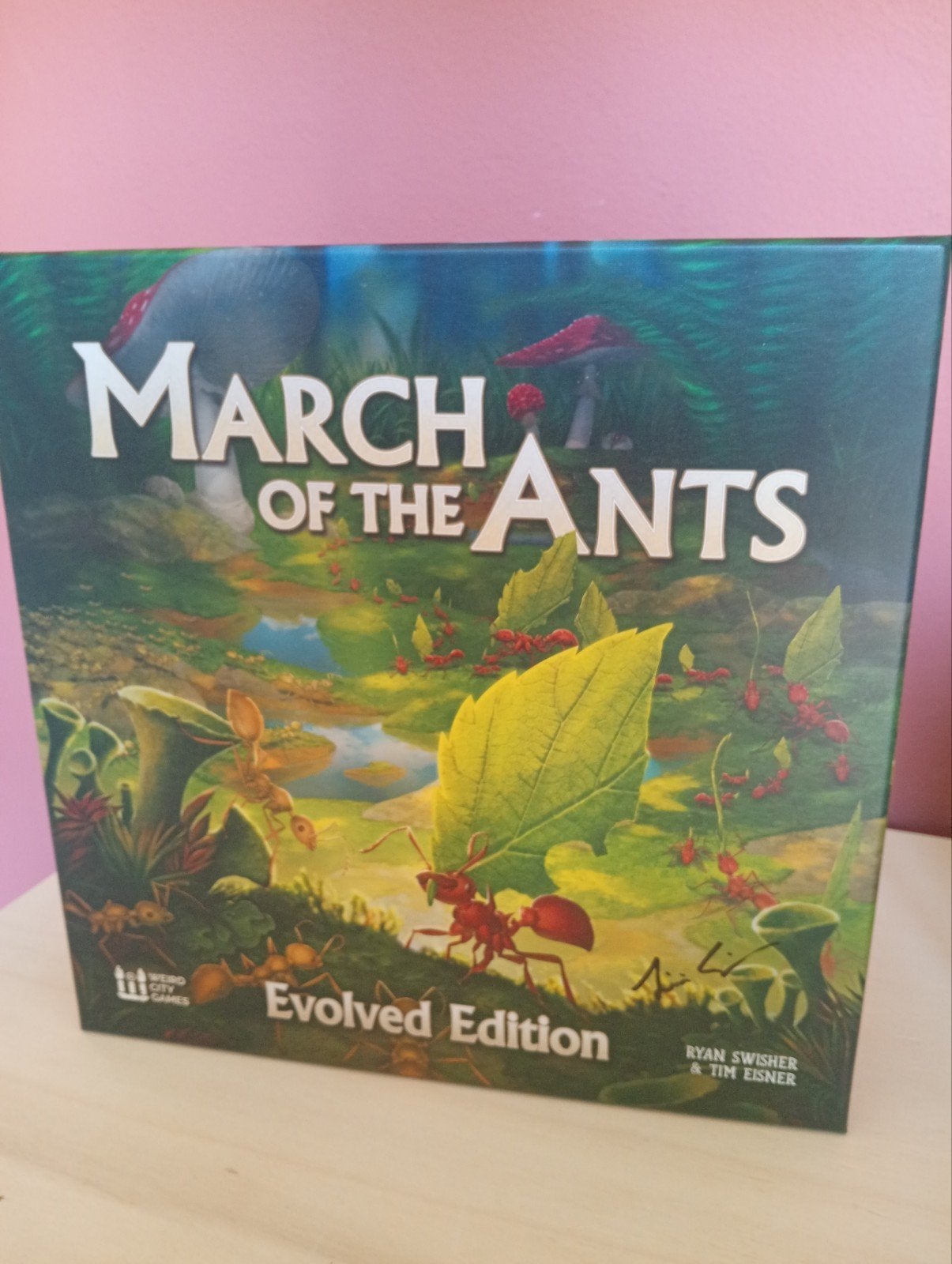 March of the Ants Evolved Edition + Tiny Titans (Gesigneerd), Drie of vier spelers, Ophalen of Verzenden, Zo goed als nieuw, Weird City Games