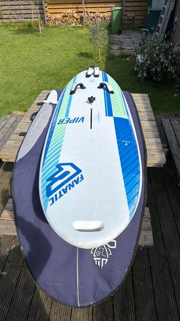 Fanatic Viper 75 incl tuigage, Watersport en Boten, Windsurfen, Ophalen, 250 tot 300 cm, Gebruikt, Met draagtas
