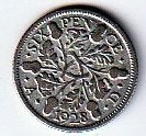 6  pence  1928   Engeland. km. 832, Ophalen of Verzenden, Overige landen, Losse munt, Zilver