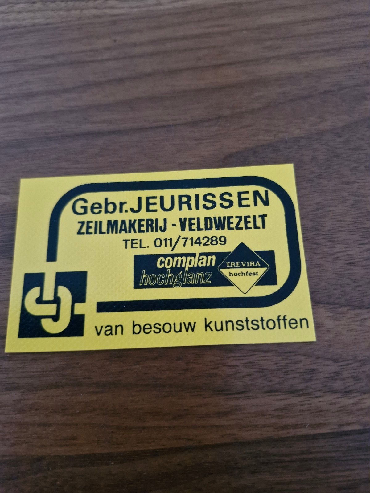9715 Kaart Kunststof materialen van Besouw, Ophalen of Verzenden