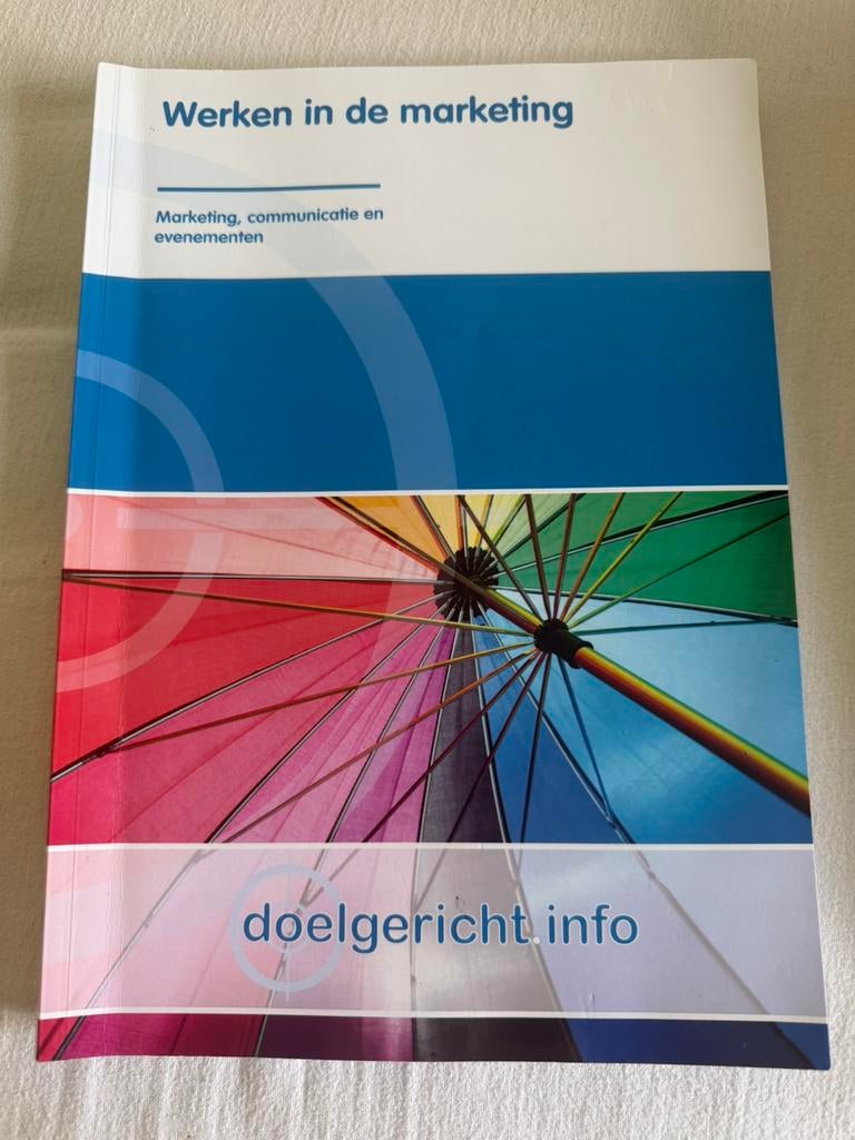 Werken in de marketing boek, Verzenden, Zo goed als nieuw, Overige onderwerpen