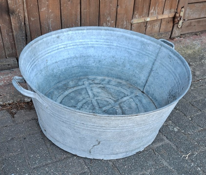 GROTE RONDE WATERTEI met Houten staander, Ophalen, Gebruikt