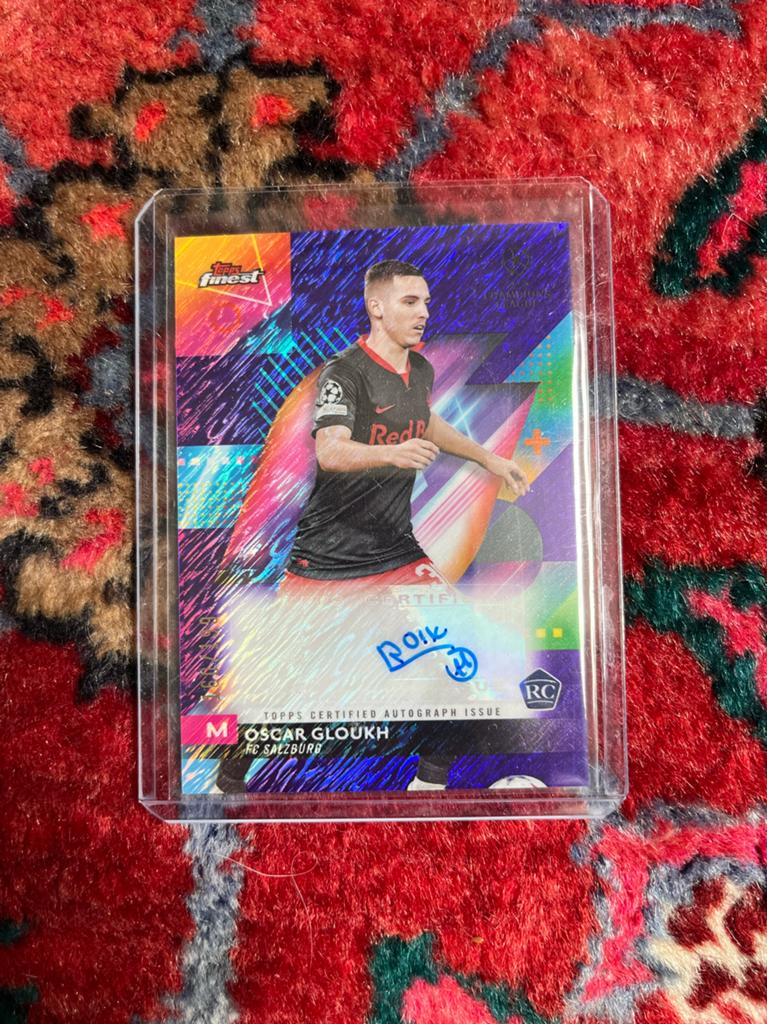 Oscar Gloukh Topps Finest UCL Autograph /199, Ophalen of Verzenden, Zo goed als nieuw