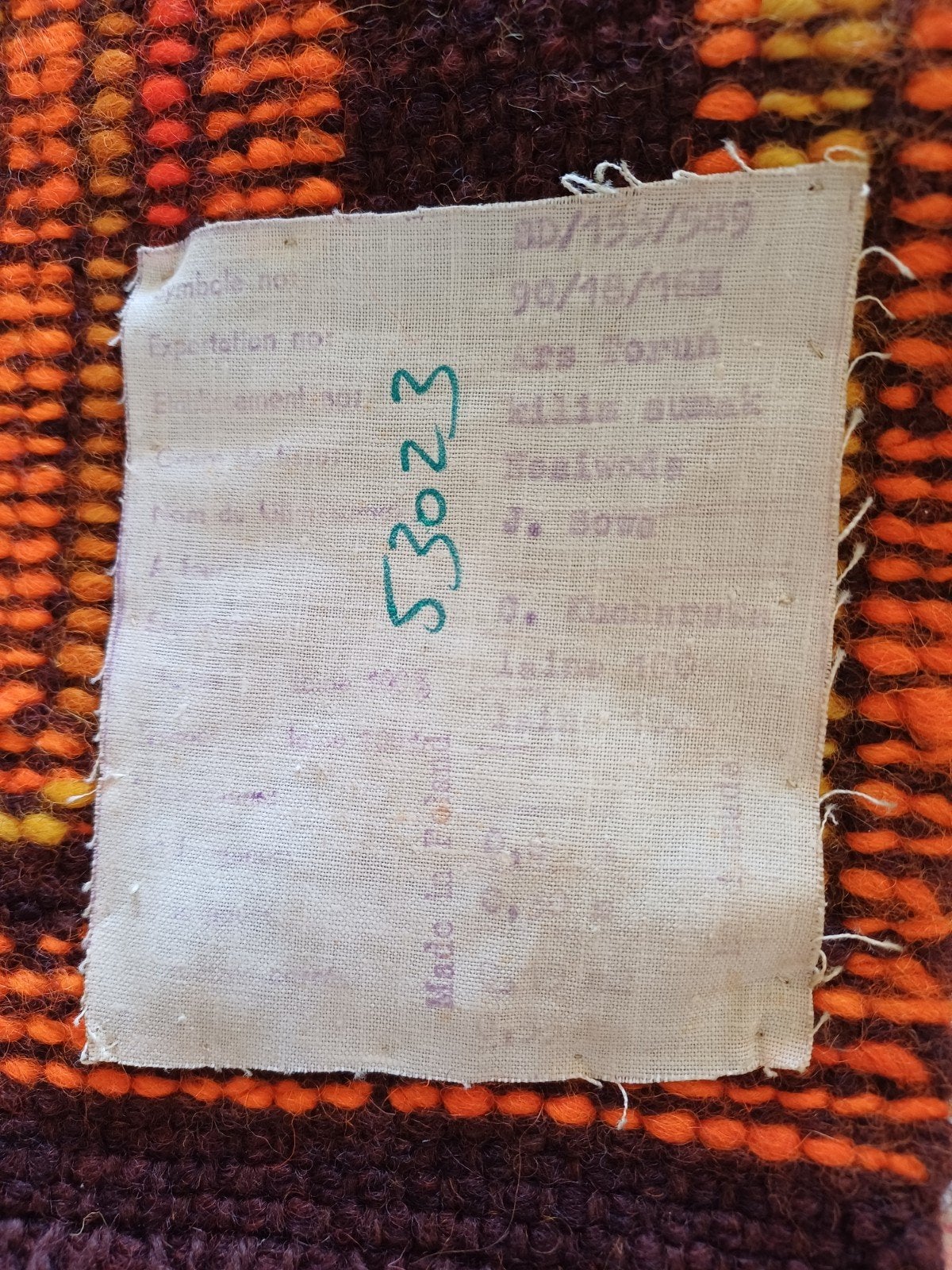 Vintage Pools Kelim wandkleed jaren 70, origineel label., Ophalen of Verzenden