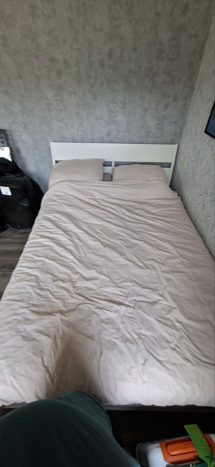 IKEA Tweepersoonsbed 140x200 cm, Ophalen, Gebruikt, Wit, Tweepersoons