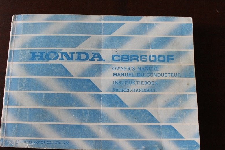Honda CBR600F 1986 motorfiets handleiding CBR 600 F manual, Motoren, Handleidingen en Instructieboekjes, Honda, Ophalen of Verzenden